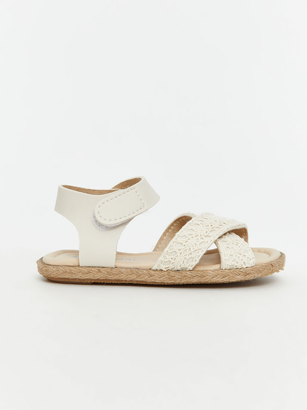 Bej Çapraz Bantlı Kız Bebek Sandalet-1