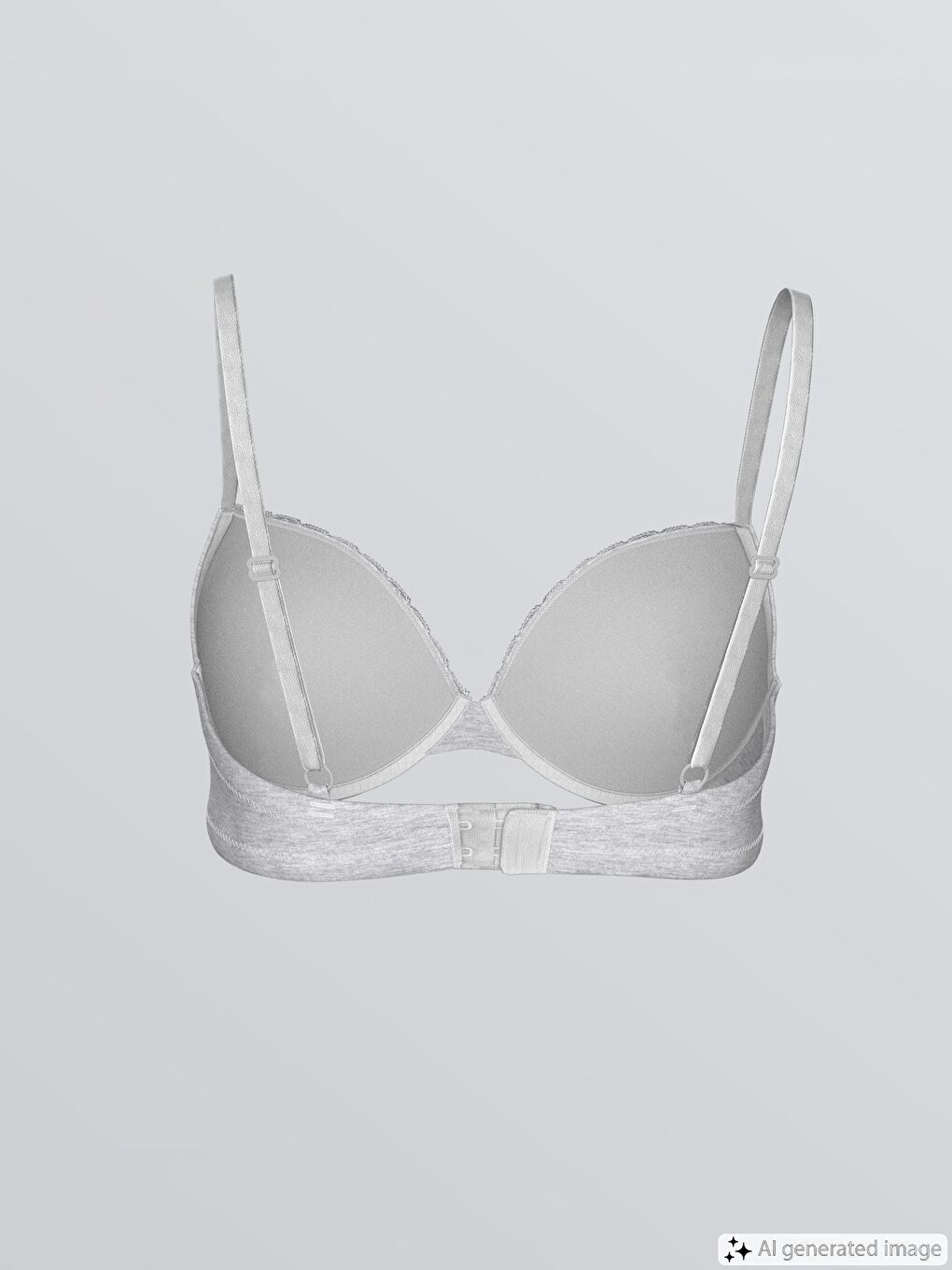 Siyah Balenli Dolgusuz Düz Tişört Sütyen 2'li-7