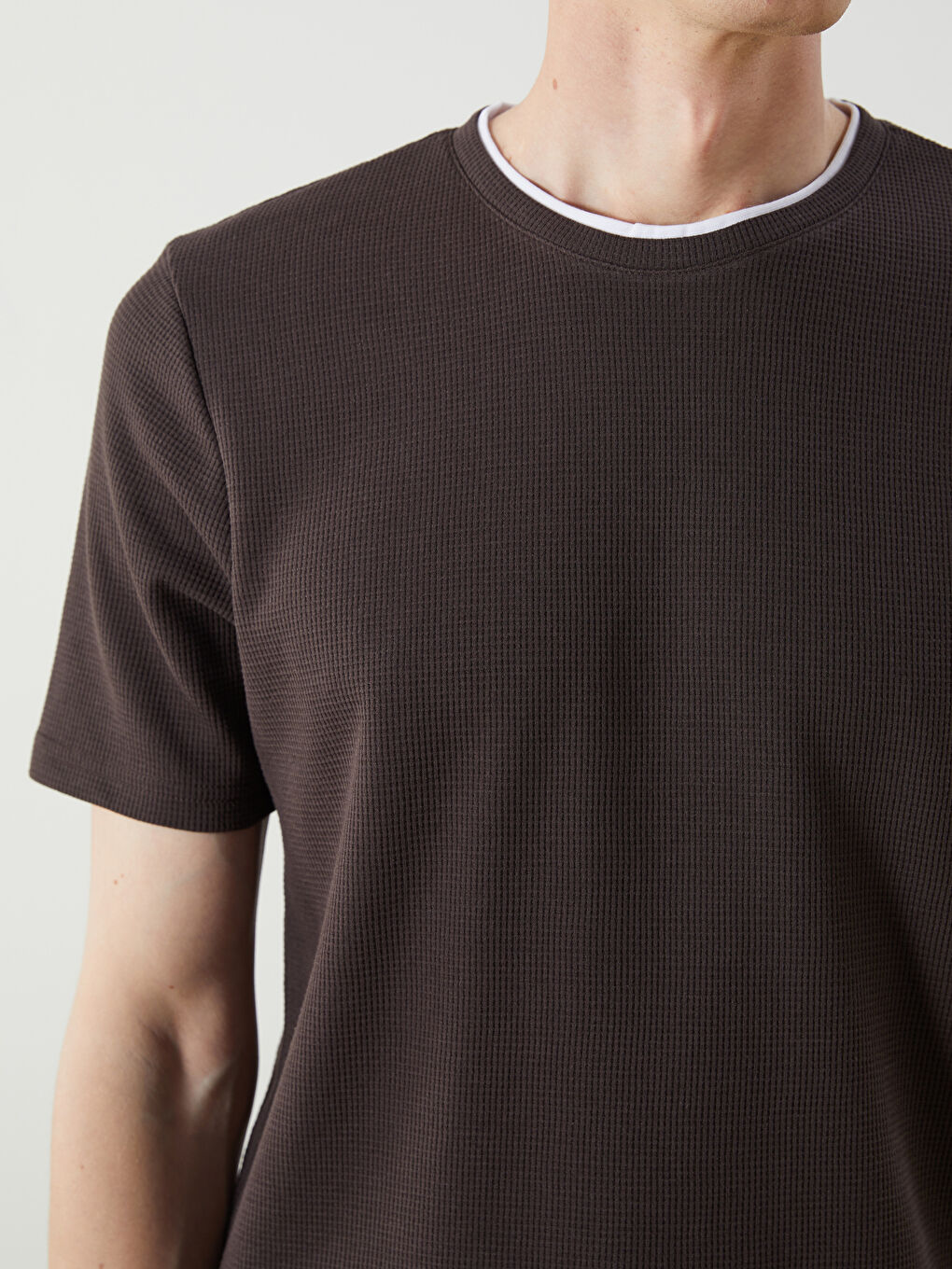 LCWAIKIKI Classic Crew Neck Plain Men's T-Shirt -S5JF99Z8-HNM