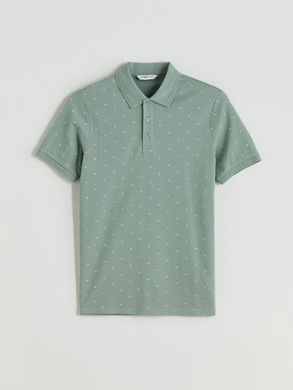 Polo Neck Patterned Pique Men's T-Shirt-4