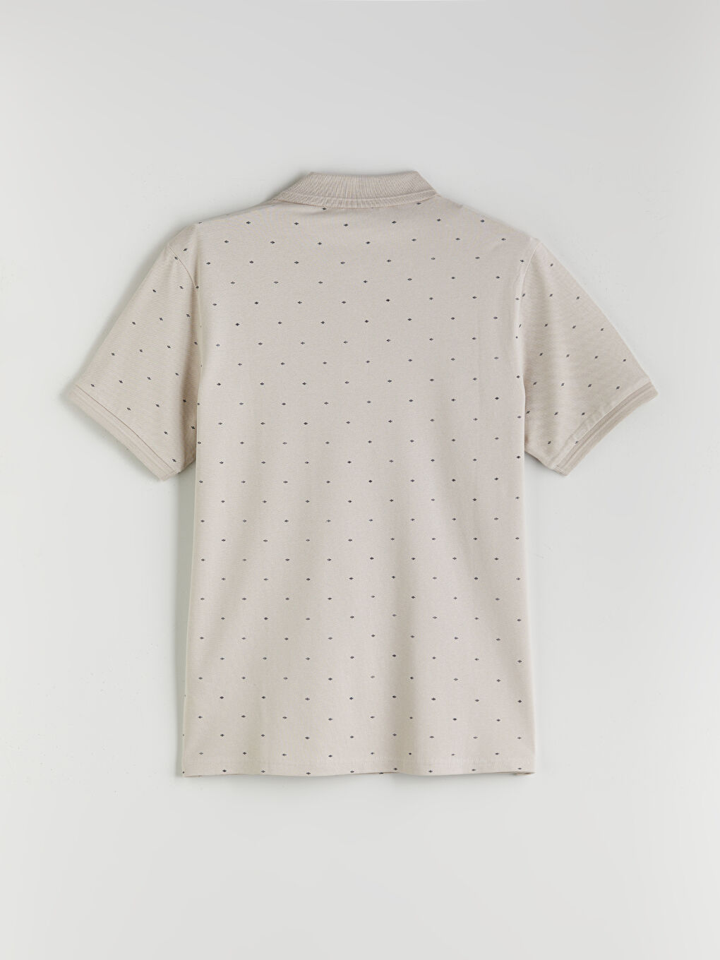 Polo Neck Patterned Pique Men's T-Shirt-5