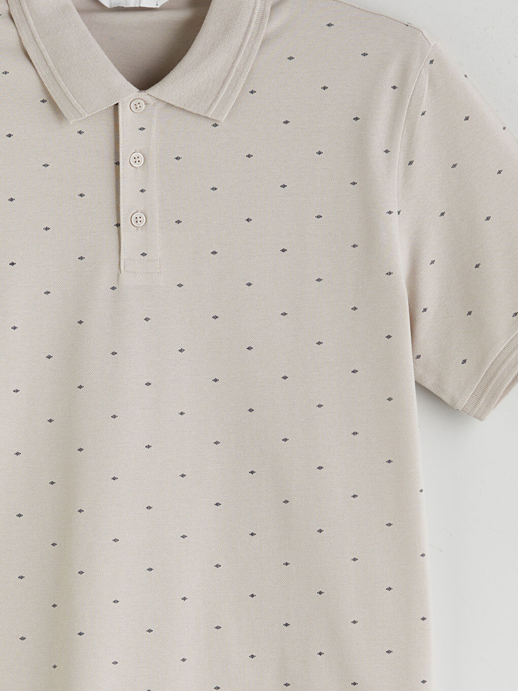 Polo Neck Patterned Pique Men's T-Shirt-6