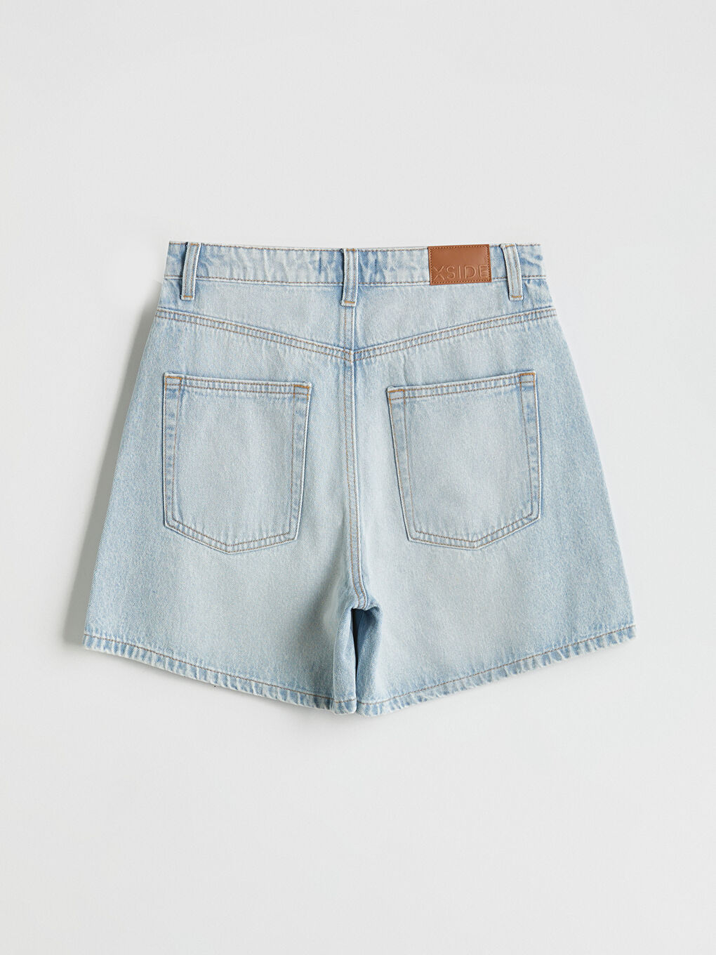 XSIDE Yüksek Bel Mom Fit Kadın Jean Şort -S5JG17Z8-VYD
