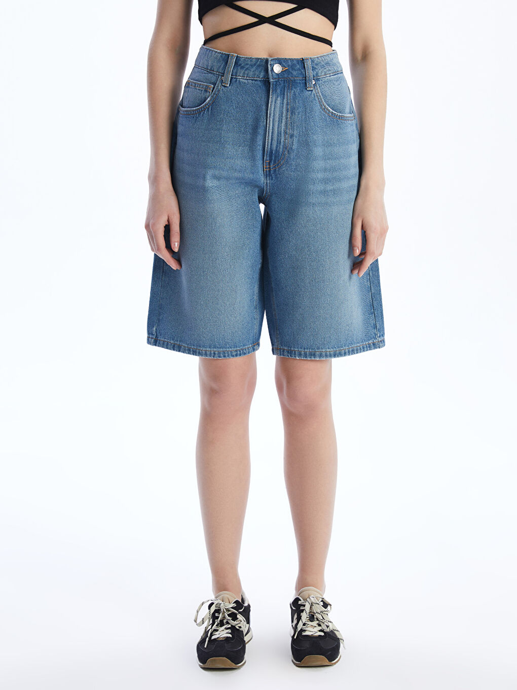 Bermuda Fit Ženski Teksas Šorts-1