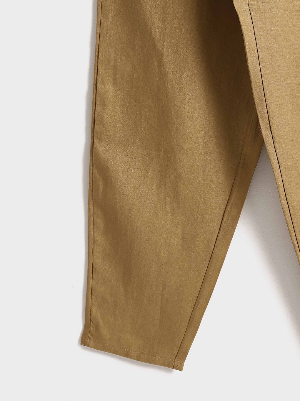 Elasticated Waist Linen Women's Trousers -S5JG32Z8-GPW