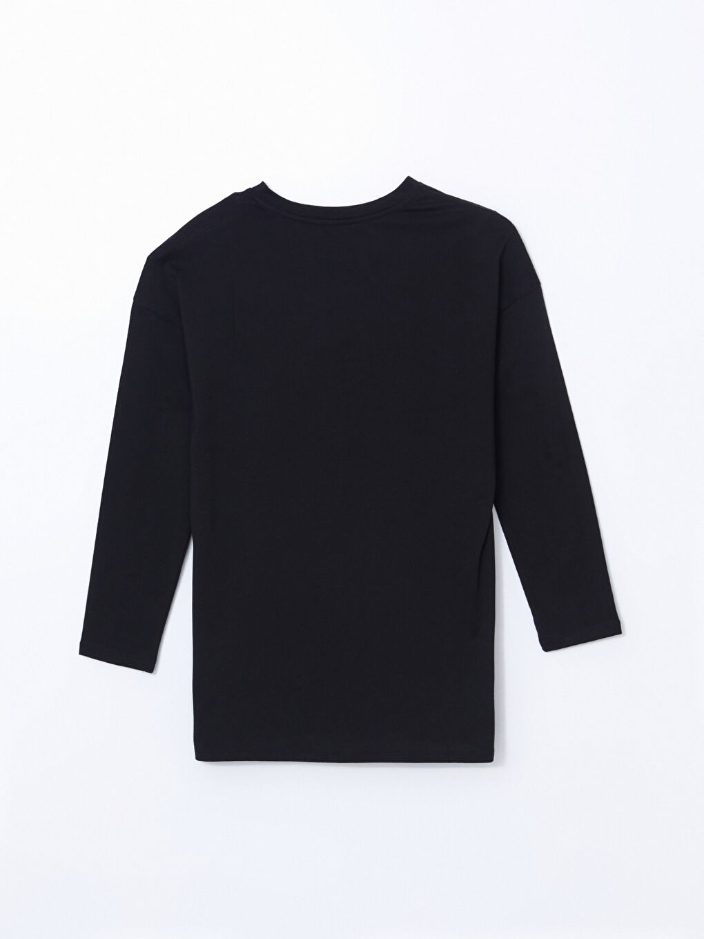 Siyah Bisiklet Yaka Çiçekli Kadın Tunik-5