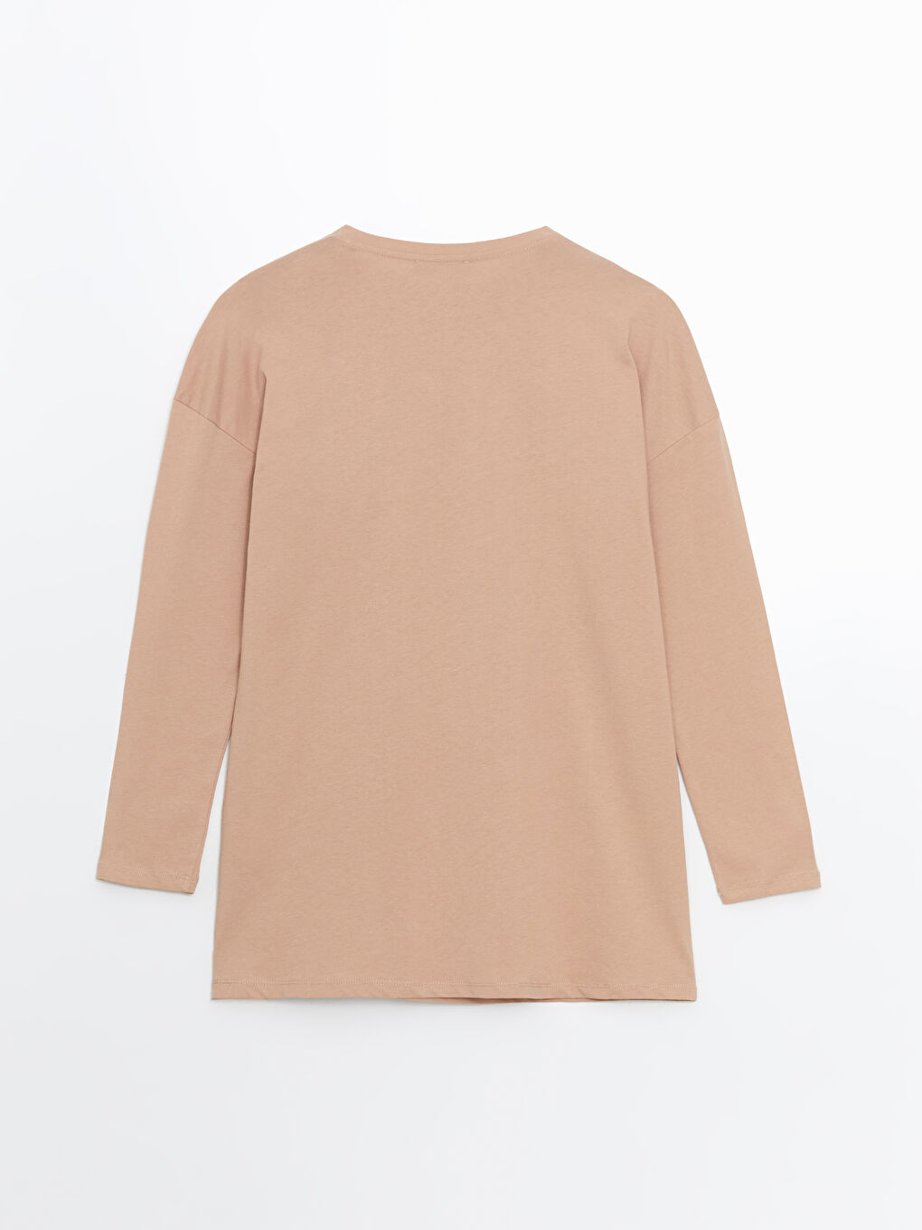 Kahverengi Bisiklet Yaka Baskılı Kadın Tunik-5