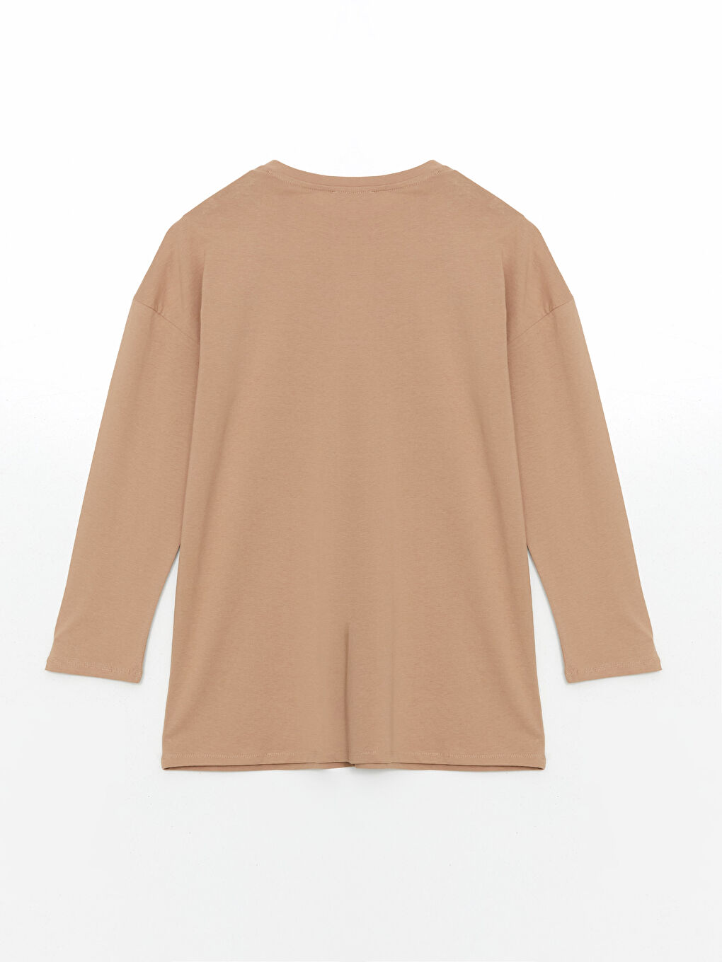 Kahverengi Bisiklet Yaka Desenli Kadın Tunik-5