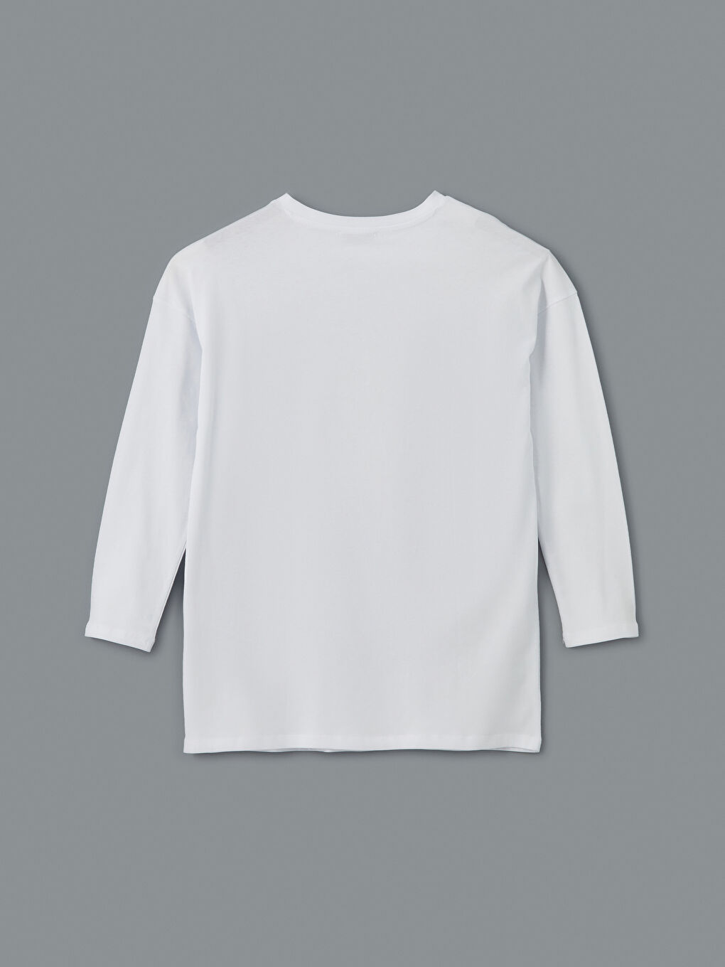 Beyaz Bisiklet Yaka Baskılı Kadın Tunik-5