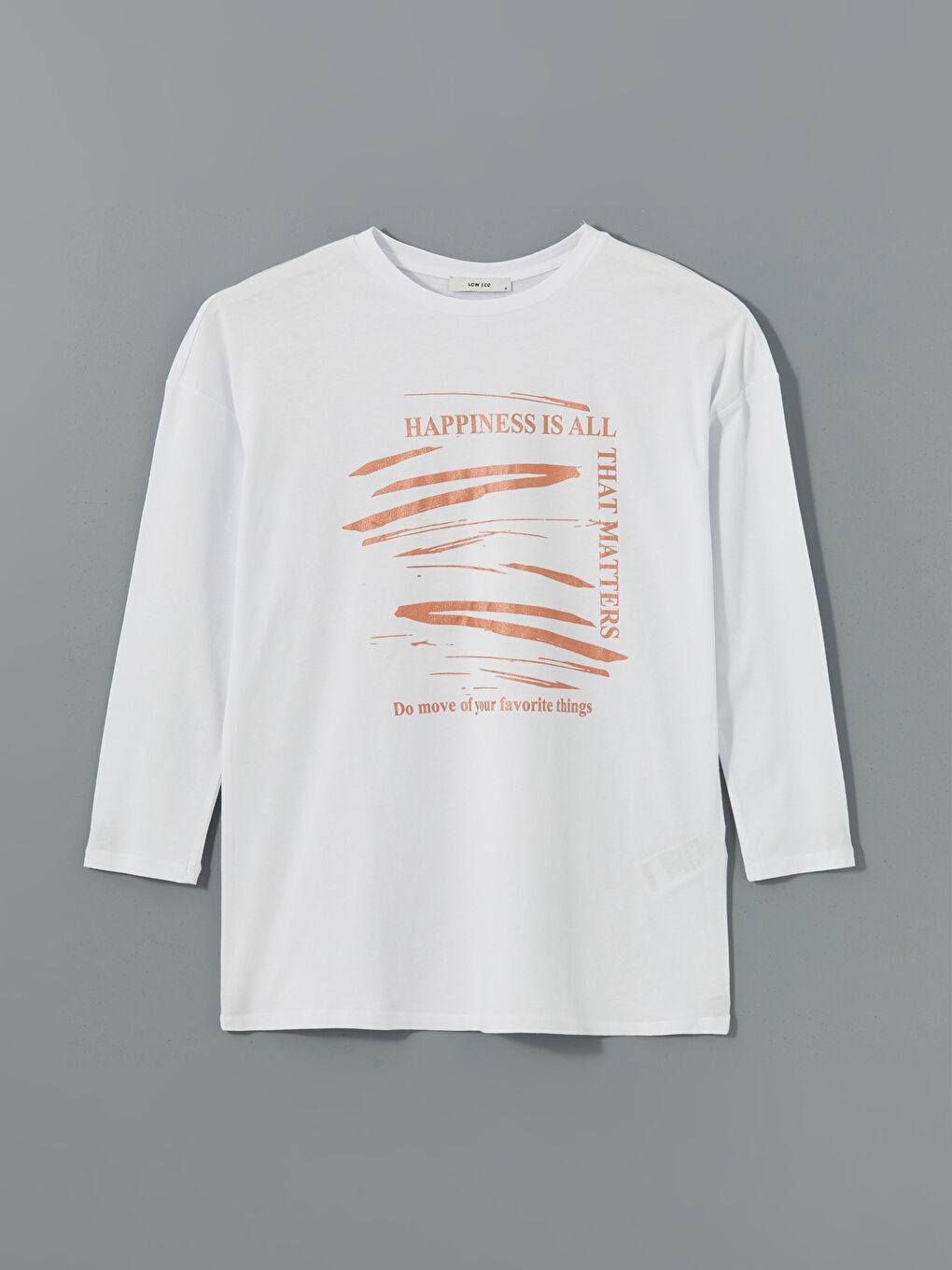 Beyaz Bisiklet Yaka Baskılı Kadın Tunik-4