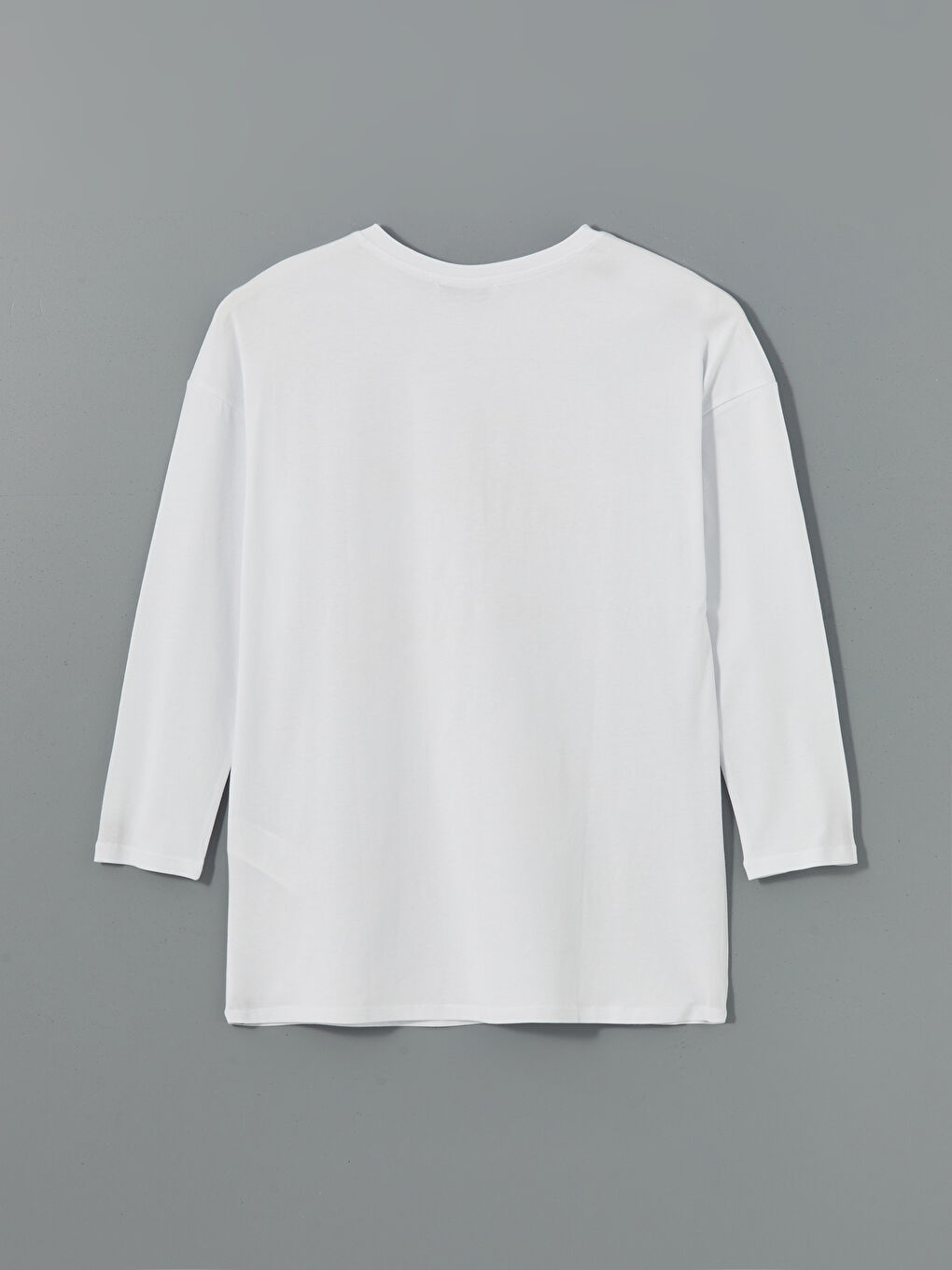 Beyaz Bisiklet Yaka Baskılı Kadın Tunik-5