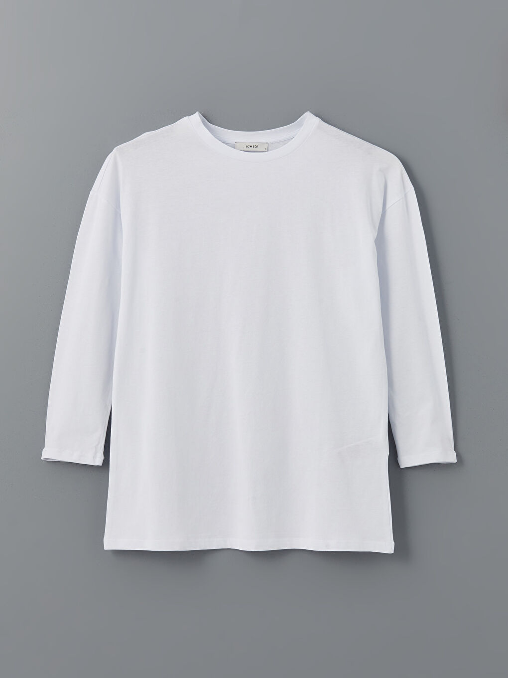 Beyaz Bisiklet Yaka Kadın Tunik-4