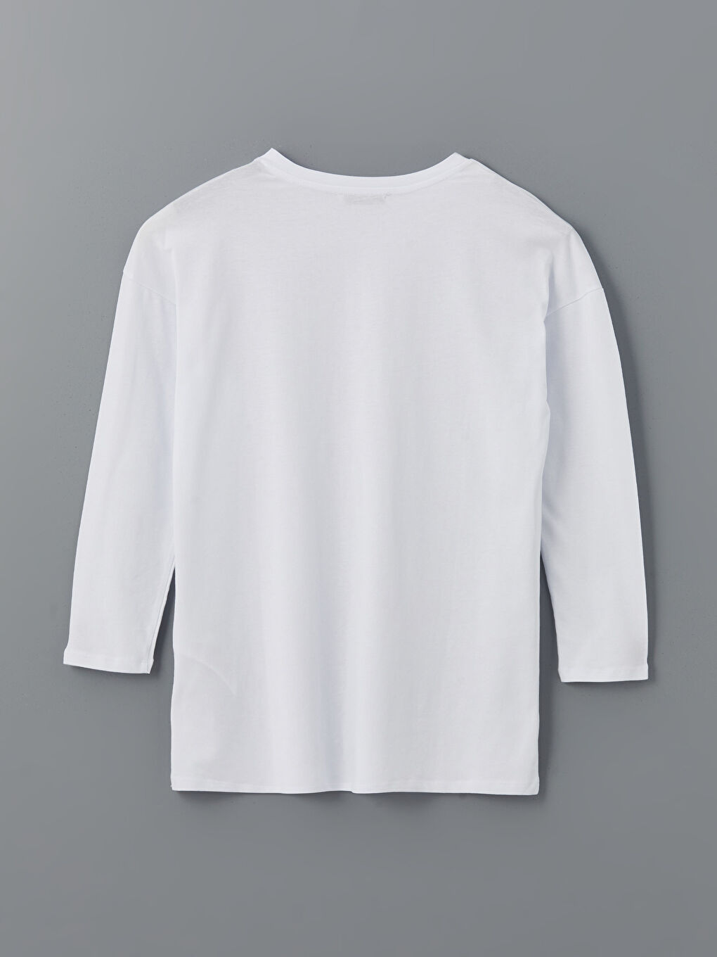 Beyaz Bisiklet Yaka Kadın Tunik-5