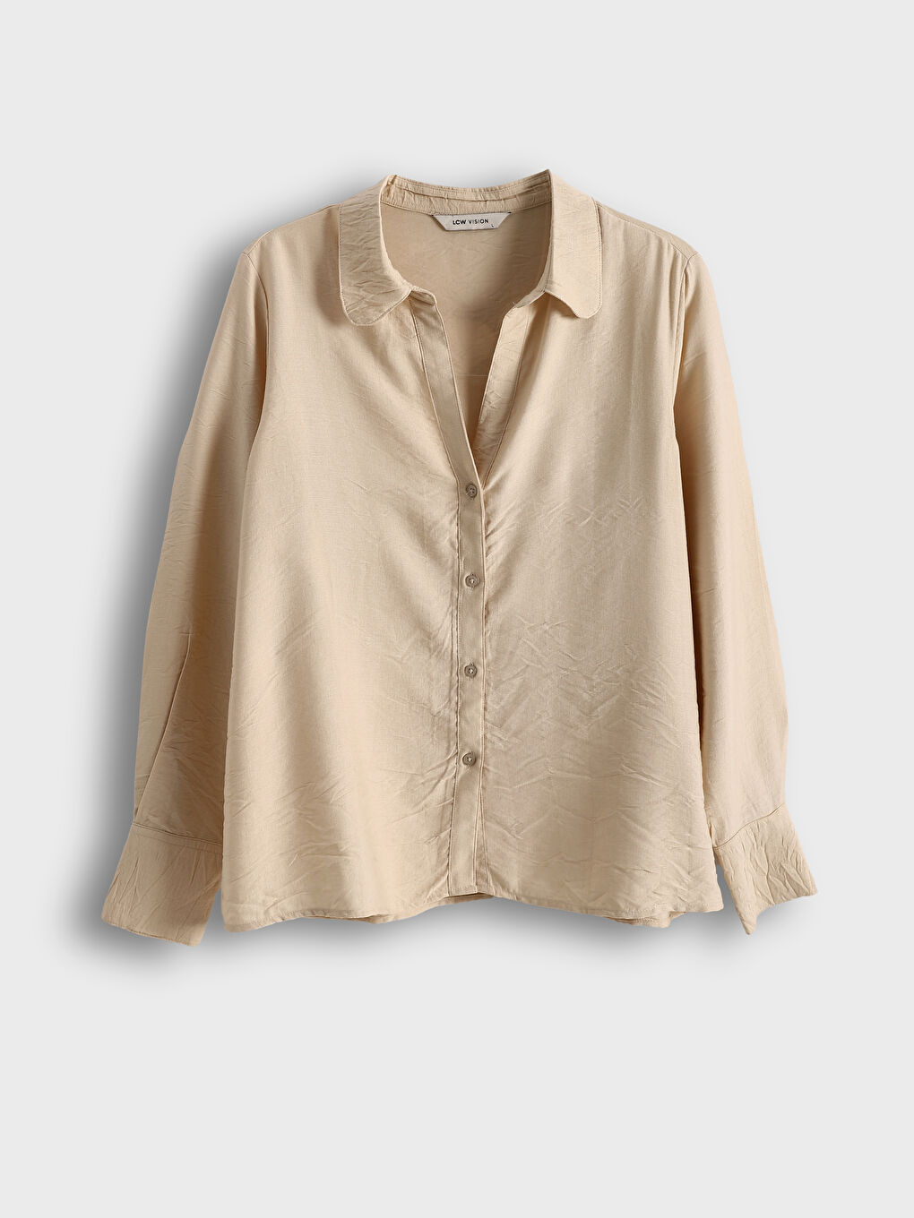 Plain Long Sleeve Dobby Women's Shirt