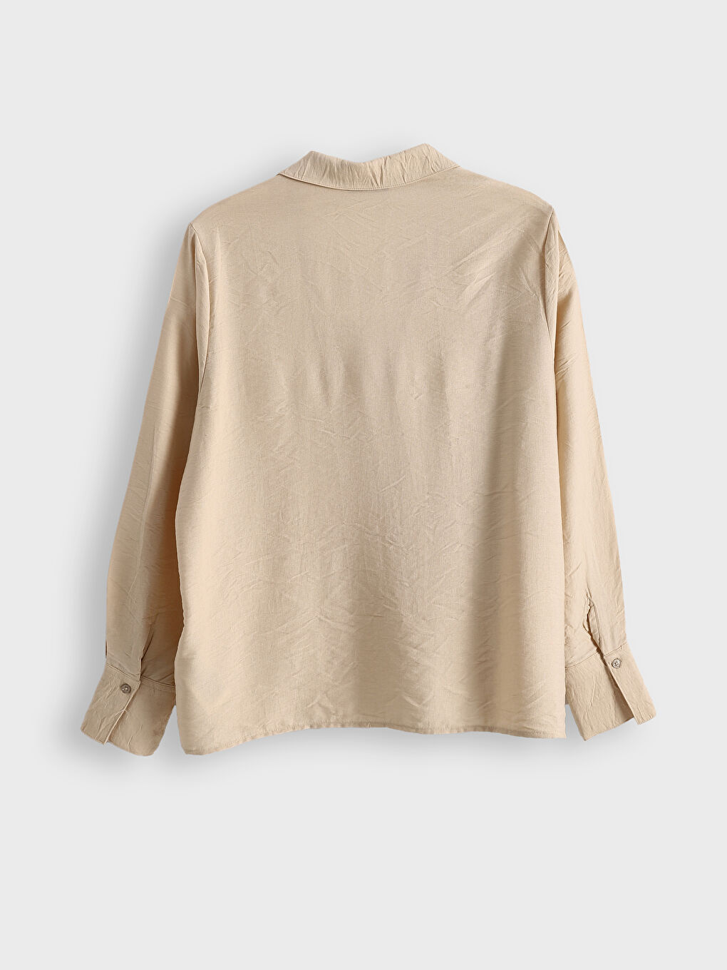 Plain Long Sleeve Dobby Women's Shirt-1