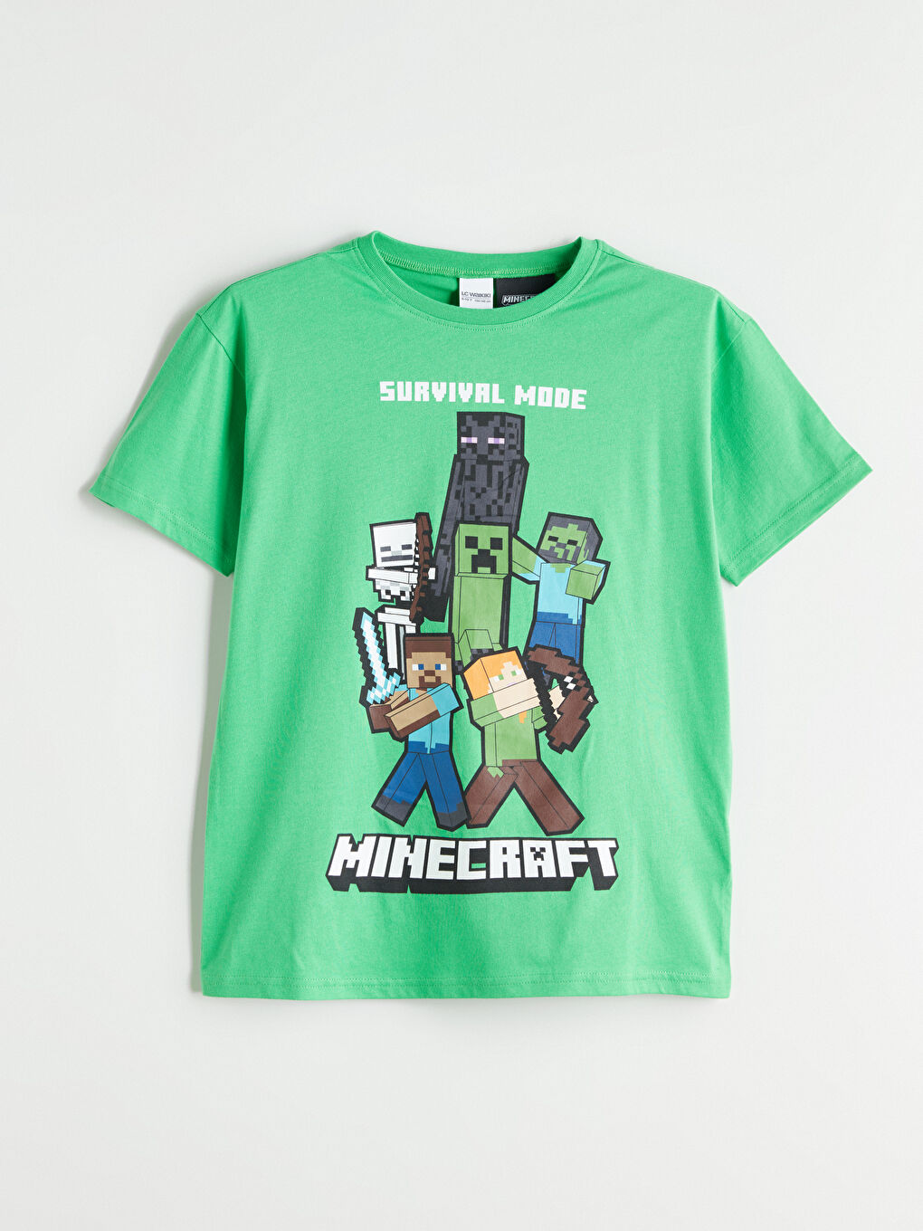 Crew Neck Minecraft Printed Boys' Shorts Pyjama Set -S5JG65Z4-GBP