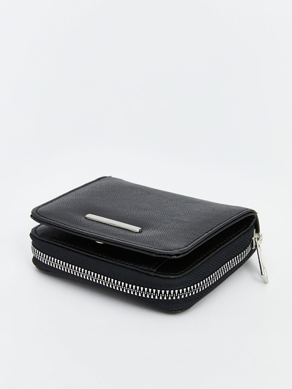 Siyah Deri Görünümlü Kadın Cüzdan-1