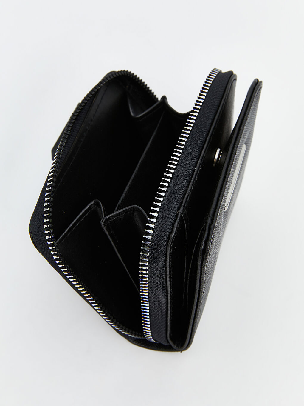 Siyah Deri Görünümlü Kadın Cüzdan-3