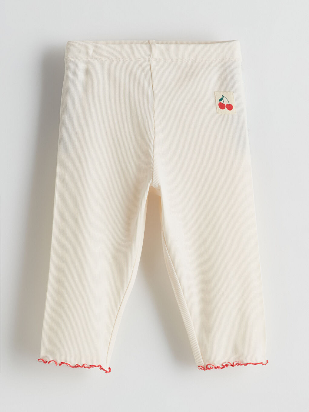 LCW Kids Girls' Cherry Print Leggings with Elasticated Waist -S5JH10Z1-FRC