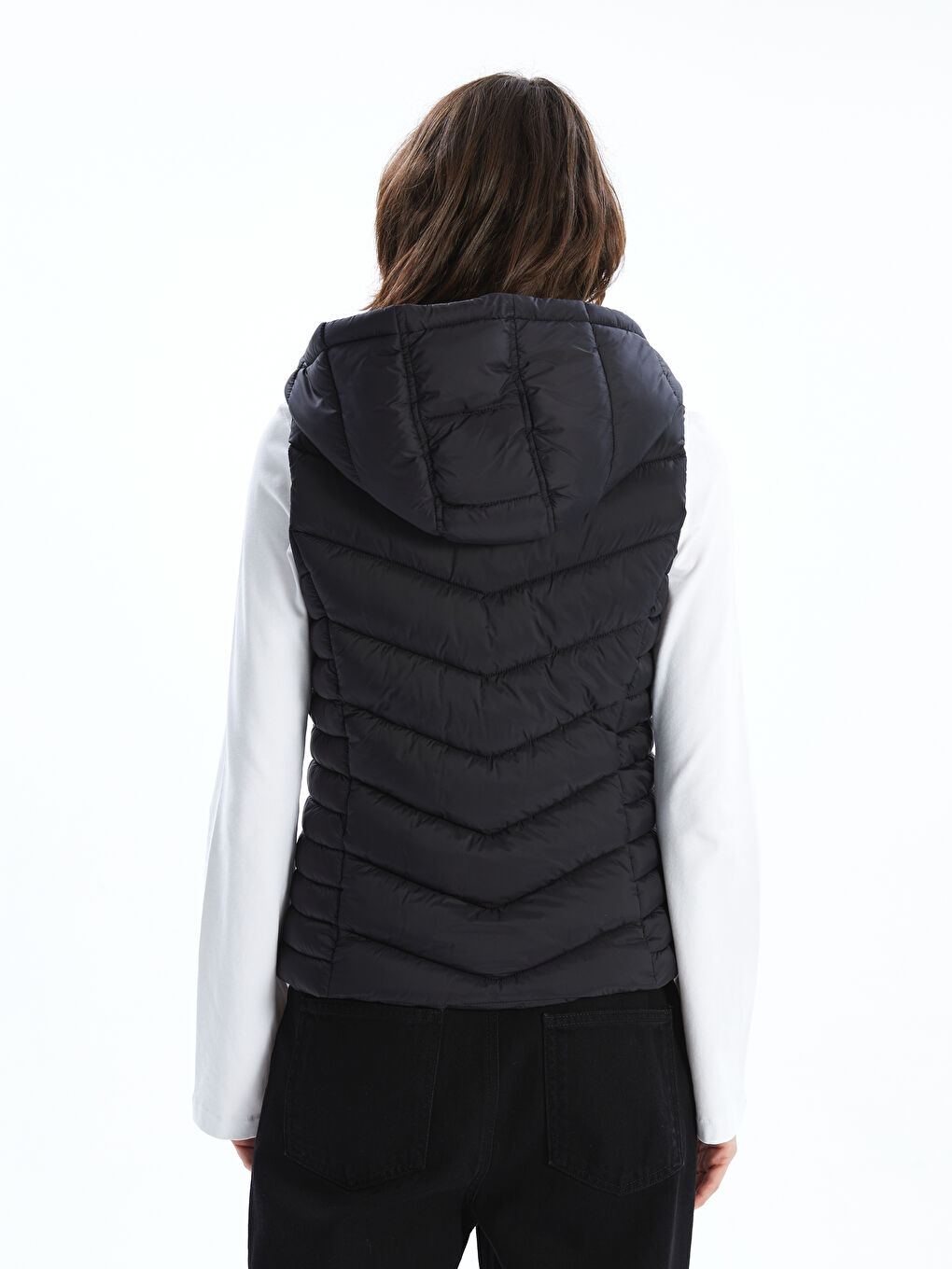 LCWAIKIKI Classic Hooded Women's Puffer Gilet -W50792Z8-CVL