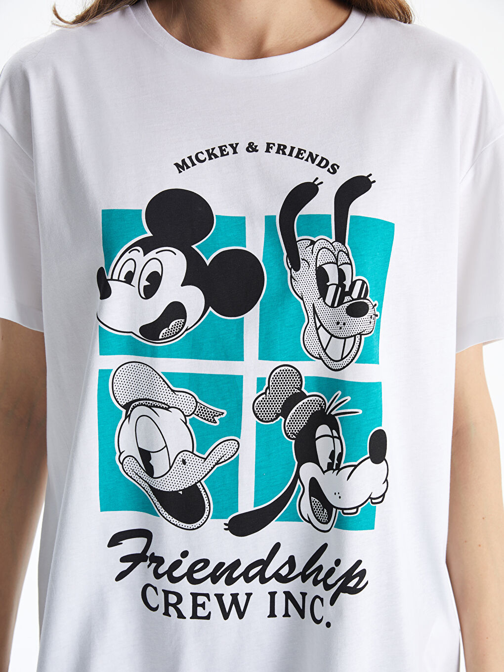 Ženska majica okruglog izreza sa štampom Mickey i prijatelji -S5JH75Z8-Q6K