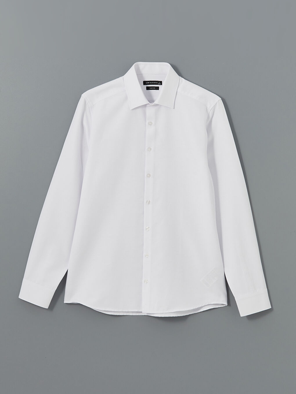 Slim Fit Long Sleeve Oxford Men's Shirt -W50806Z8-Q6K