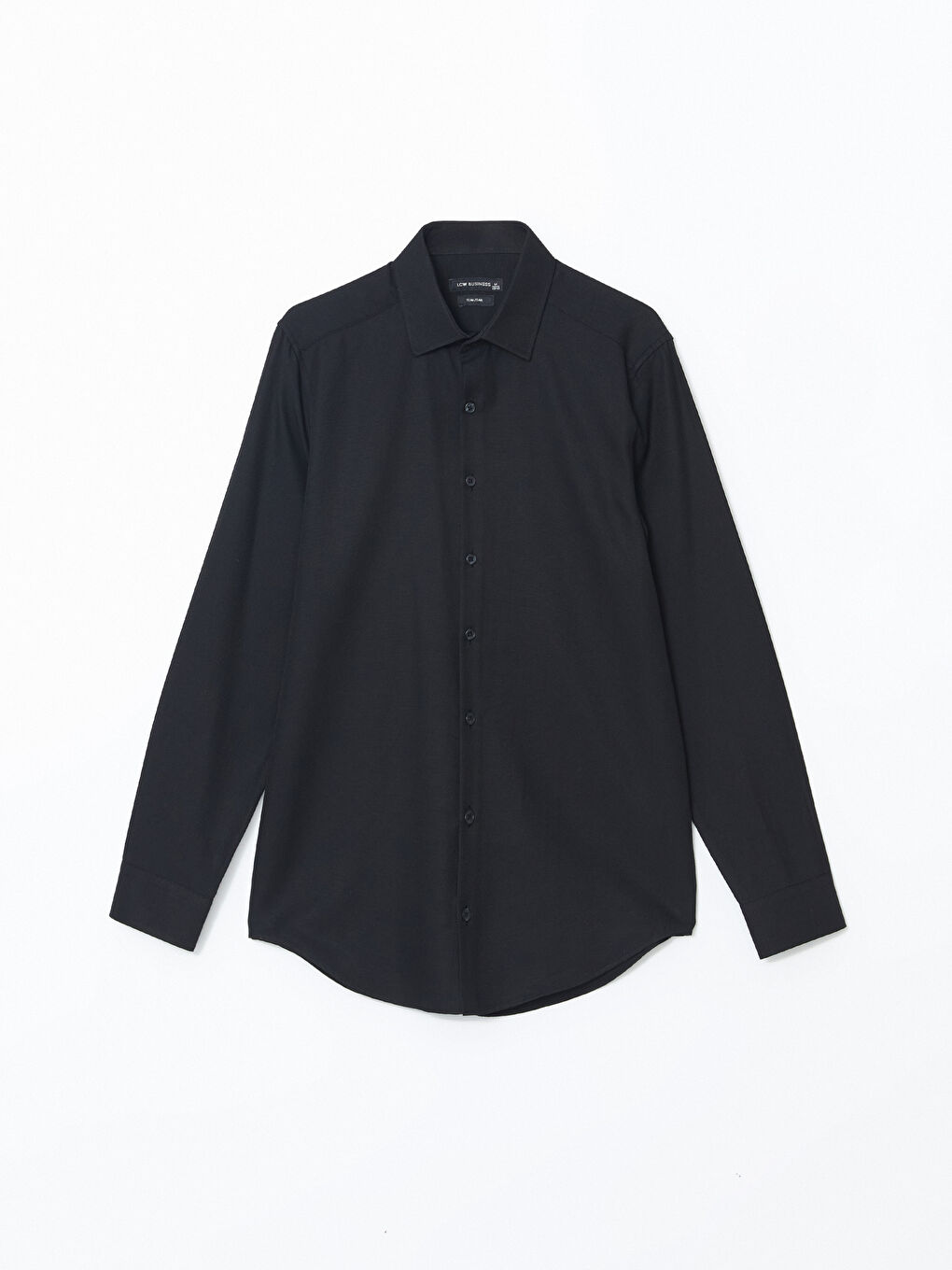 Siyah Slim Fit Uzun Kollu Oxford Erkek Gömlek-8