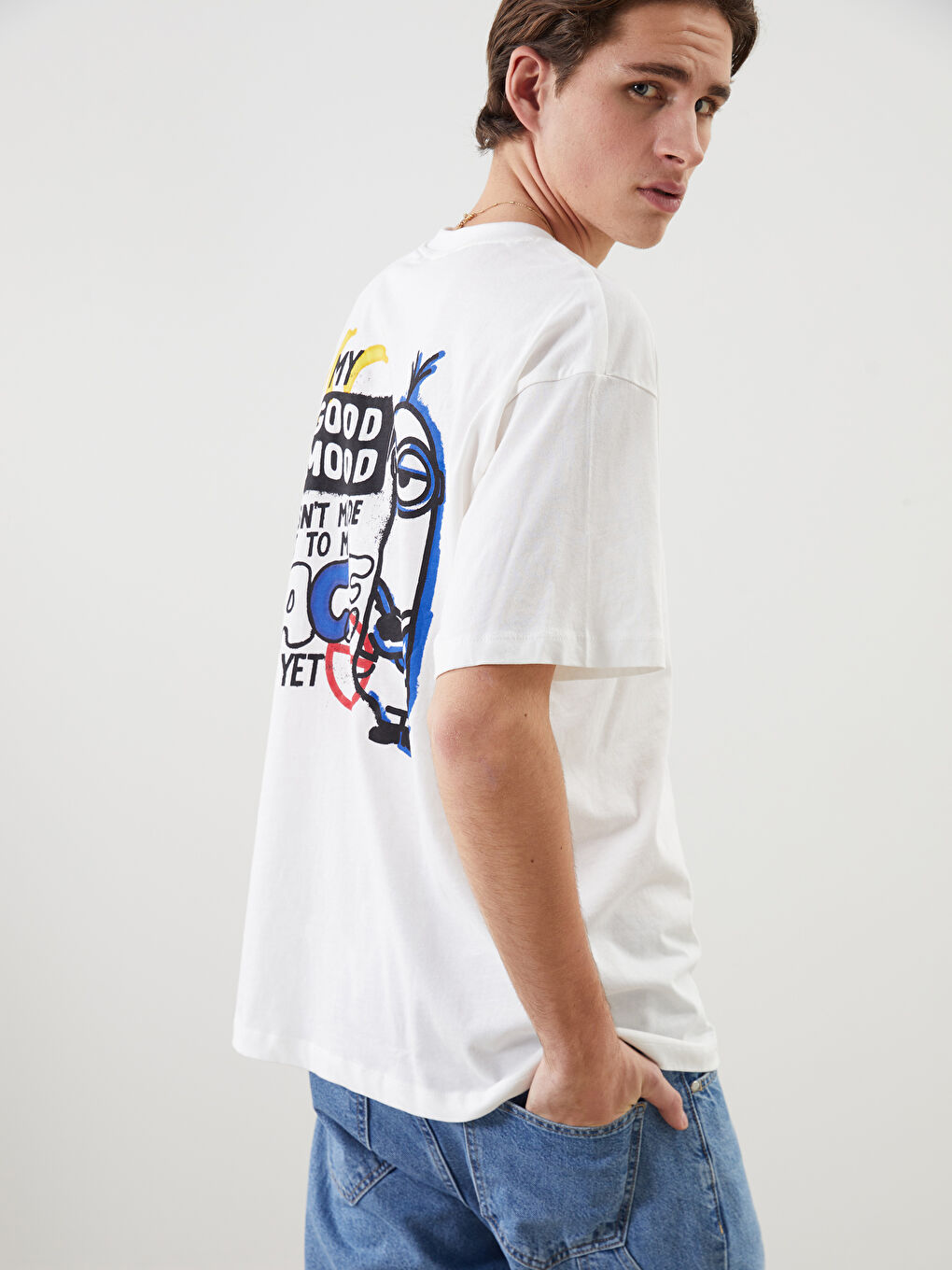 Crew Neck Minions Printed Jersey Men's T-Shirt -S5JH80Z8-EEW