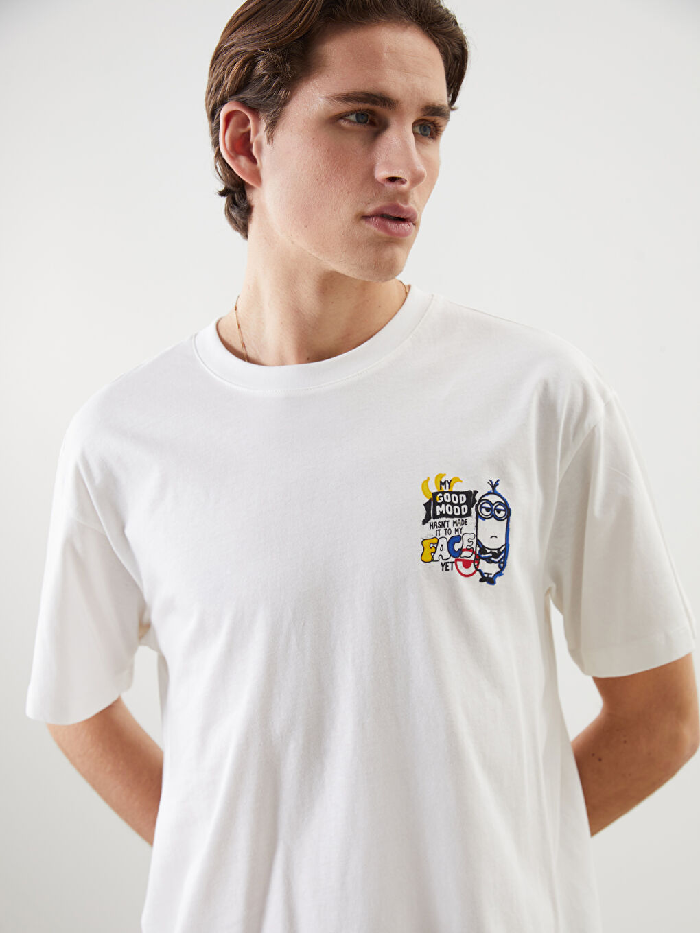 Crew Neck Minions Printed Jersey Men's T-Shirt -S5JH80Z8-EEW
