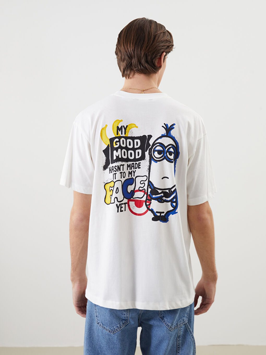 Crew Neck Minions Printed Jersey Men's T-Shirt -S5JH80Z8-EEW
