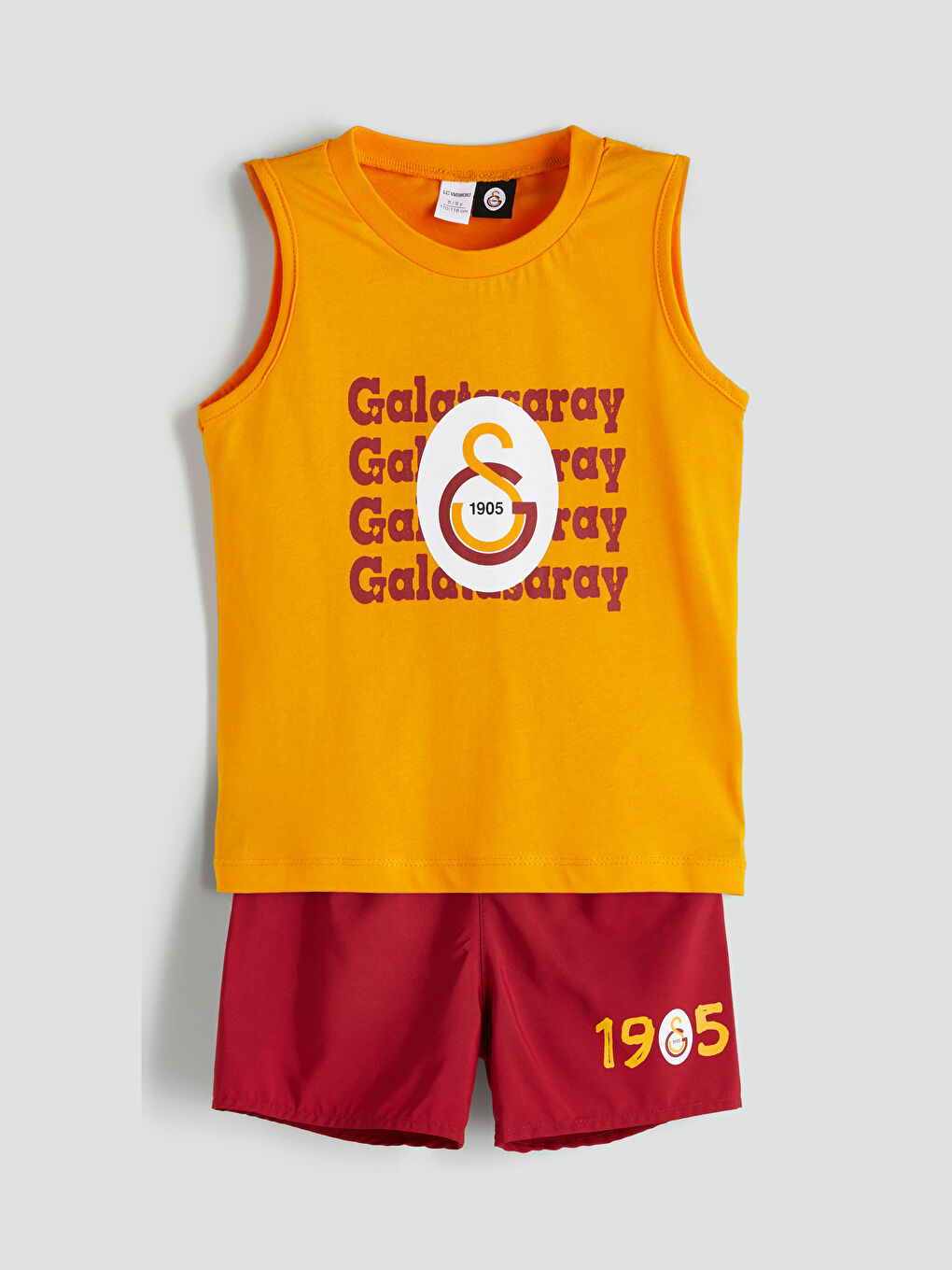LCW Kids Sari Galatasaray Baskılı Erkek Çocuk Yüzme Üst ve Şort 2'li