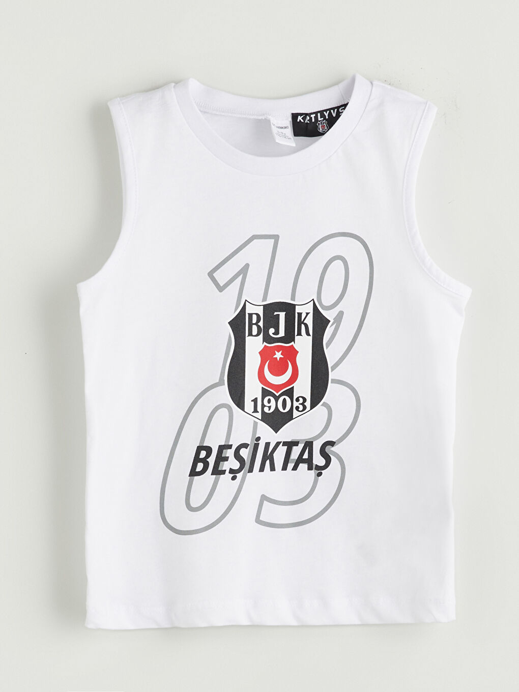 Beyaz Beşiktaş Baskılı Erkek Çocuk Mayo Takım-1