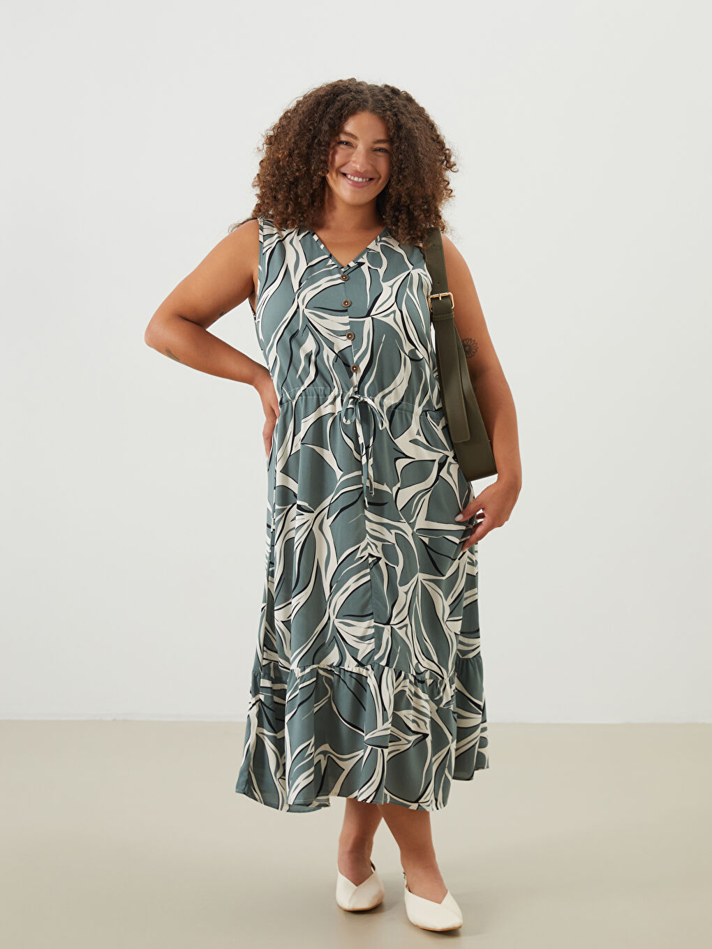 LCW Grace Frau GRÜN Kleid -S5JI10Z8-LRL