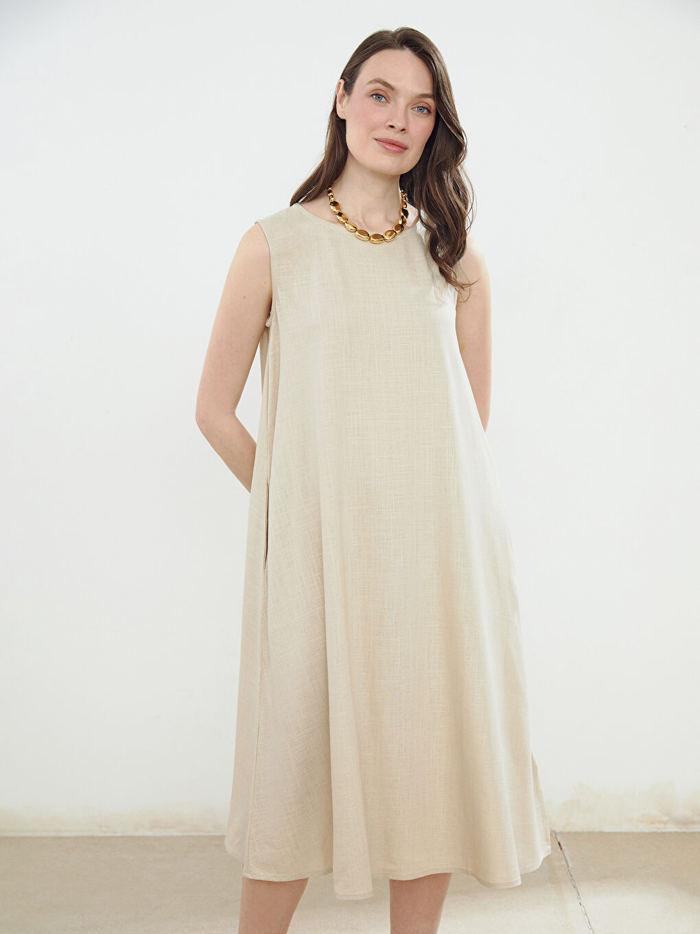 LCW Grace Woman BEIGE Dress -S5JI12Z8-QW6
