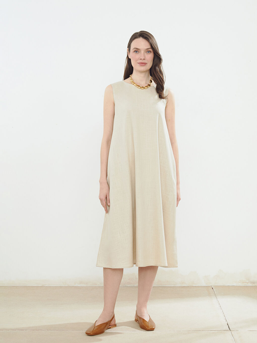 LCW Grace Woman BEIGE Dress -S5JI12Z8-QW6