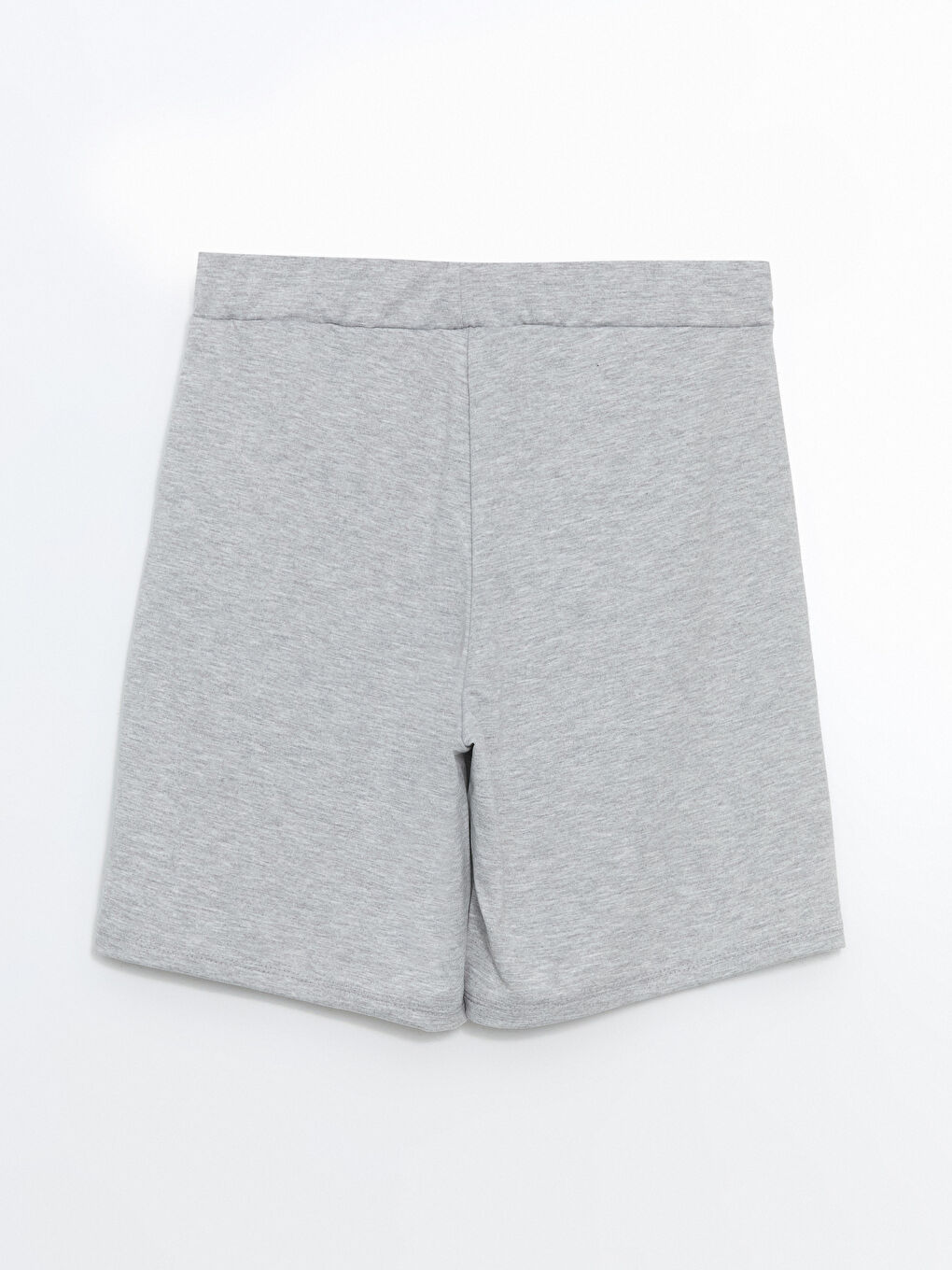 Gri Beli Lastikli Kadın Şort-6
