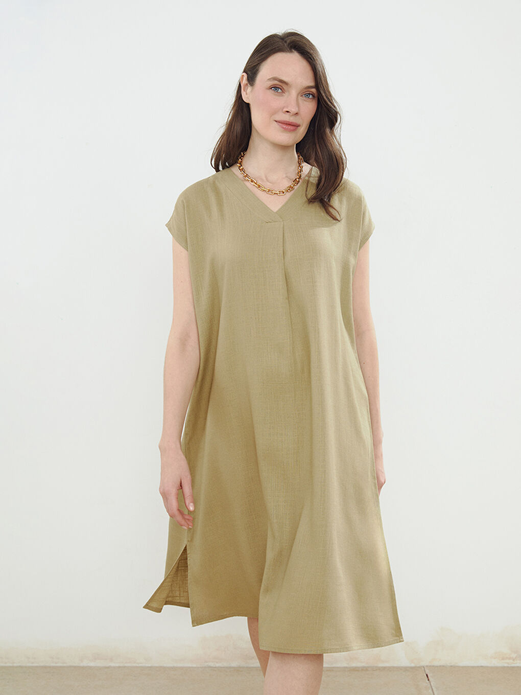 LCW Grace Woman GREEN Dress -S5JI91Z8-GC6