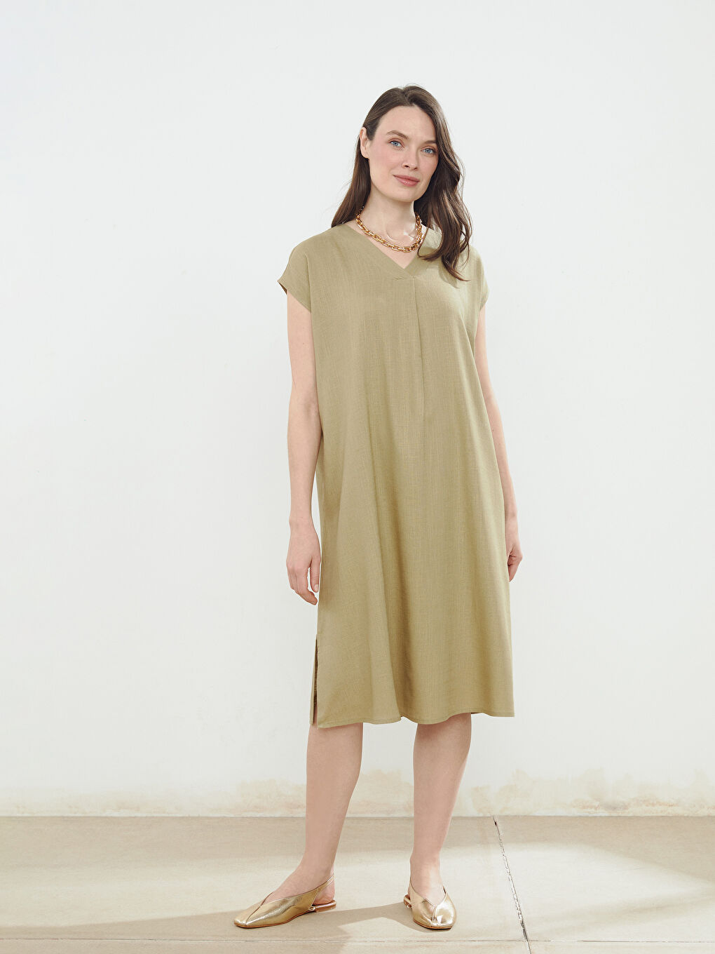 LCW Grace Woman GREEN Dress -S5JI91Z8-GC6
