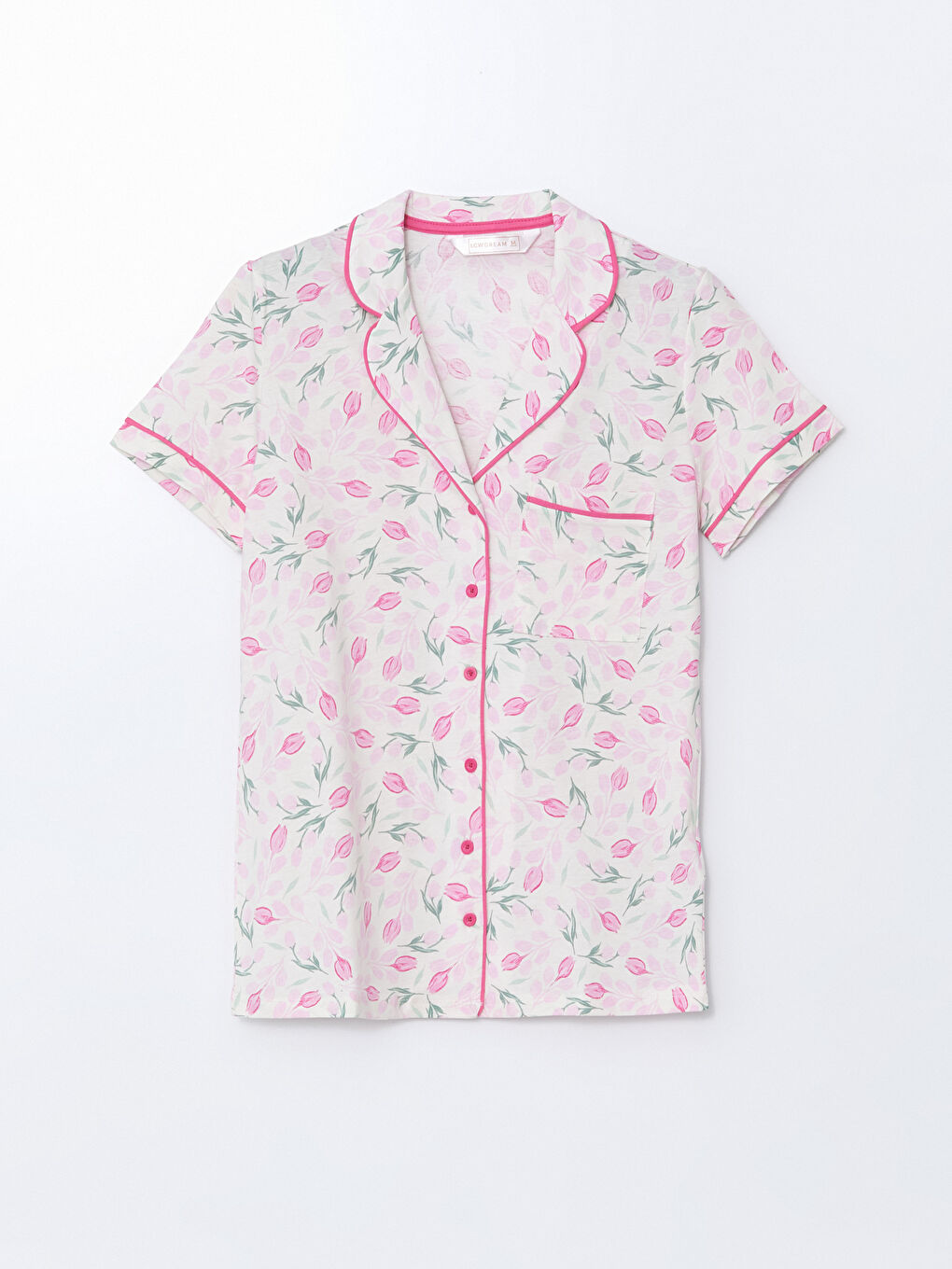 Shirt Collar Floral Women's Pajama Set -S5JJ14Z8-LRA