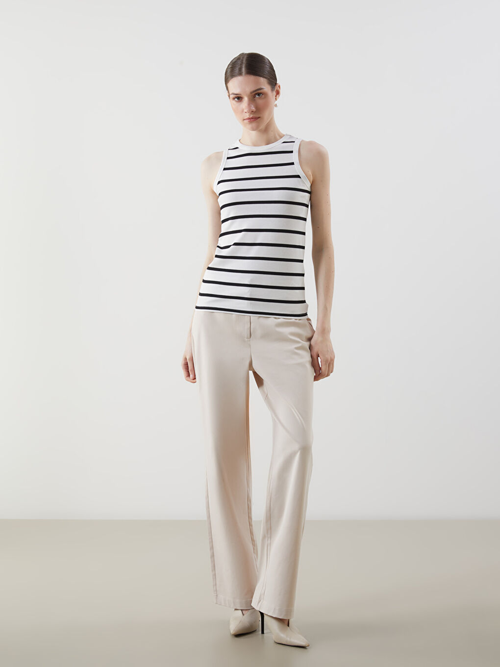 Crew Neck Striped Women's Athlete -S5JJ15Z8-LEF