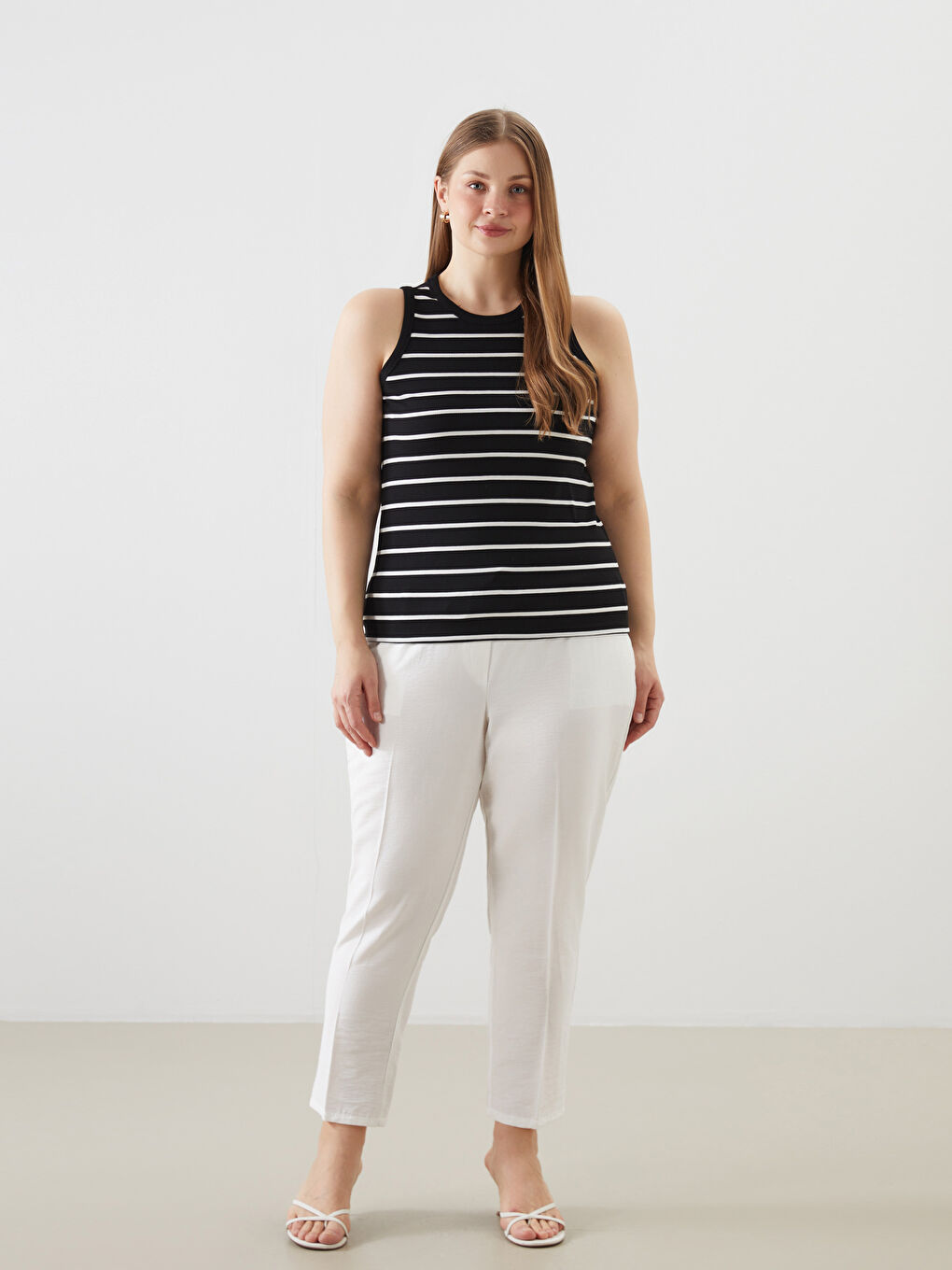 Crew Neck Striped Women's Athlete -S5JJ15Z8-LEG