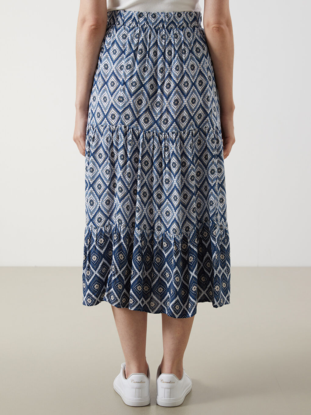 LCW Grace Elasticated Waist Patterned Layered Skirt -S5JJ23Z8-LSJ