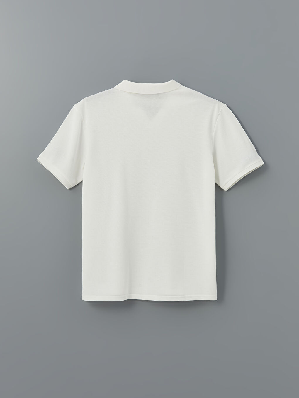 Ekru Polo Yaka Kısa Kollu Erkek Tişört-5