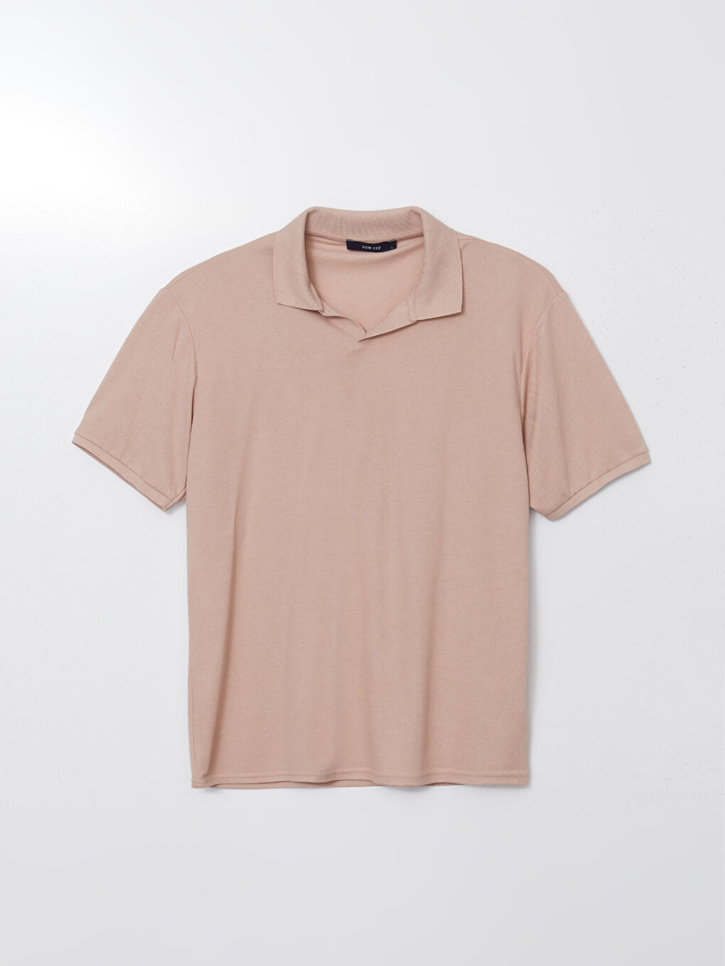 Kahverengi Polo Yaka Kısa Kollu Erkek Tişört-4