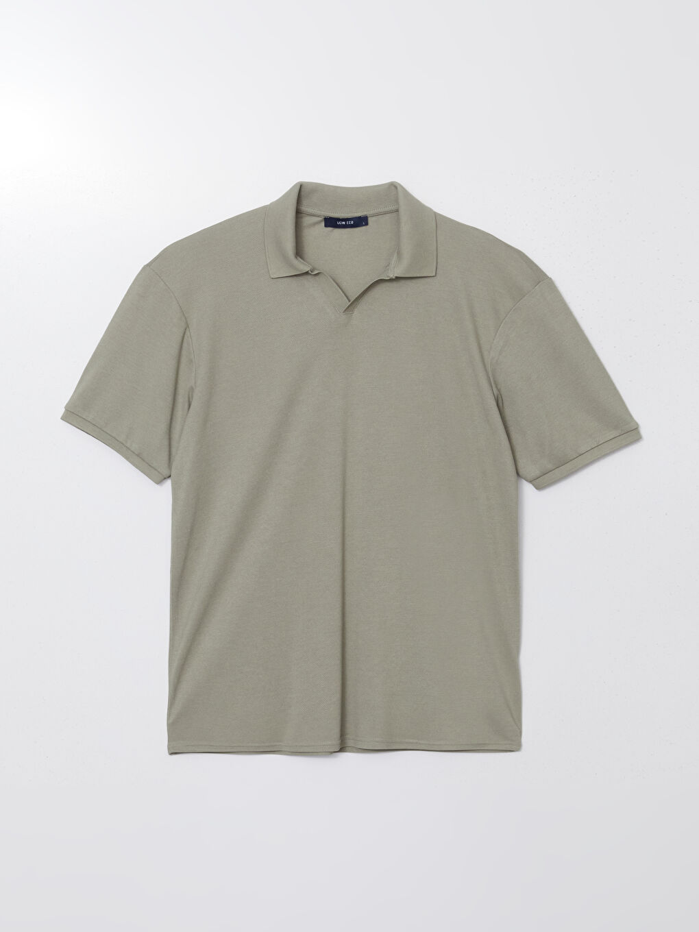 Yeşil Polo Yaka Kısa Kollu Erkek Tişört-4