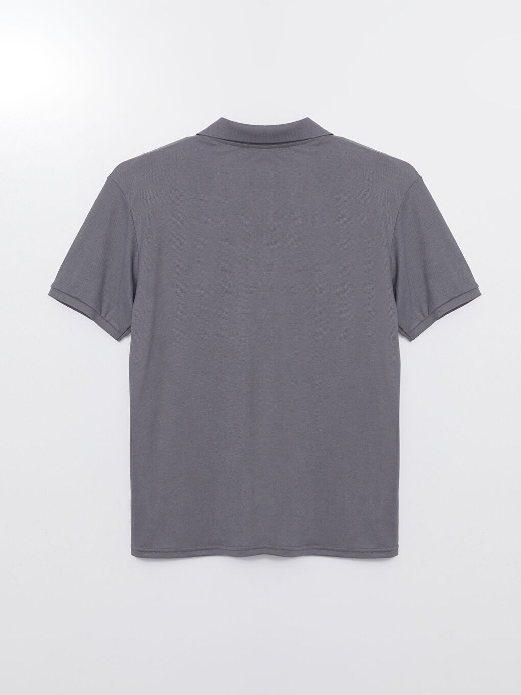 Gri Polo Yaka Kısa Kollu Erkek Tişört-5