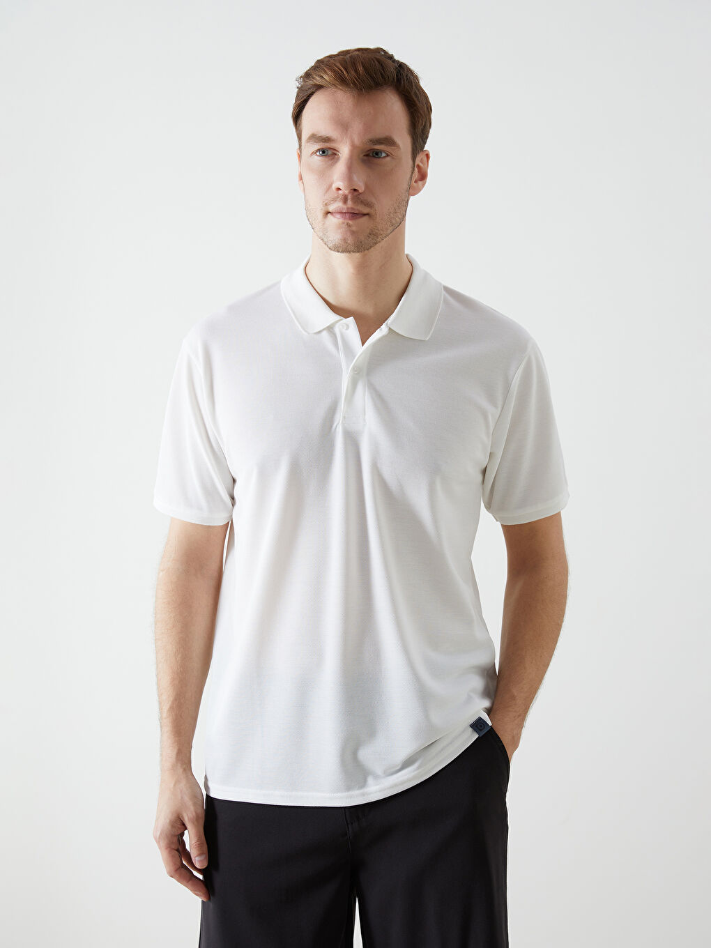 LCW ECO Ekru Polo Yaka Kısa Kollu Erkek Tişört