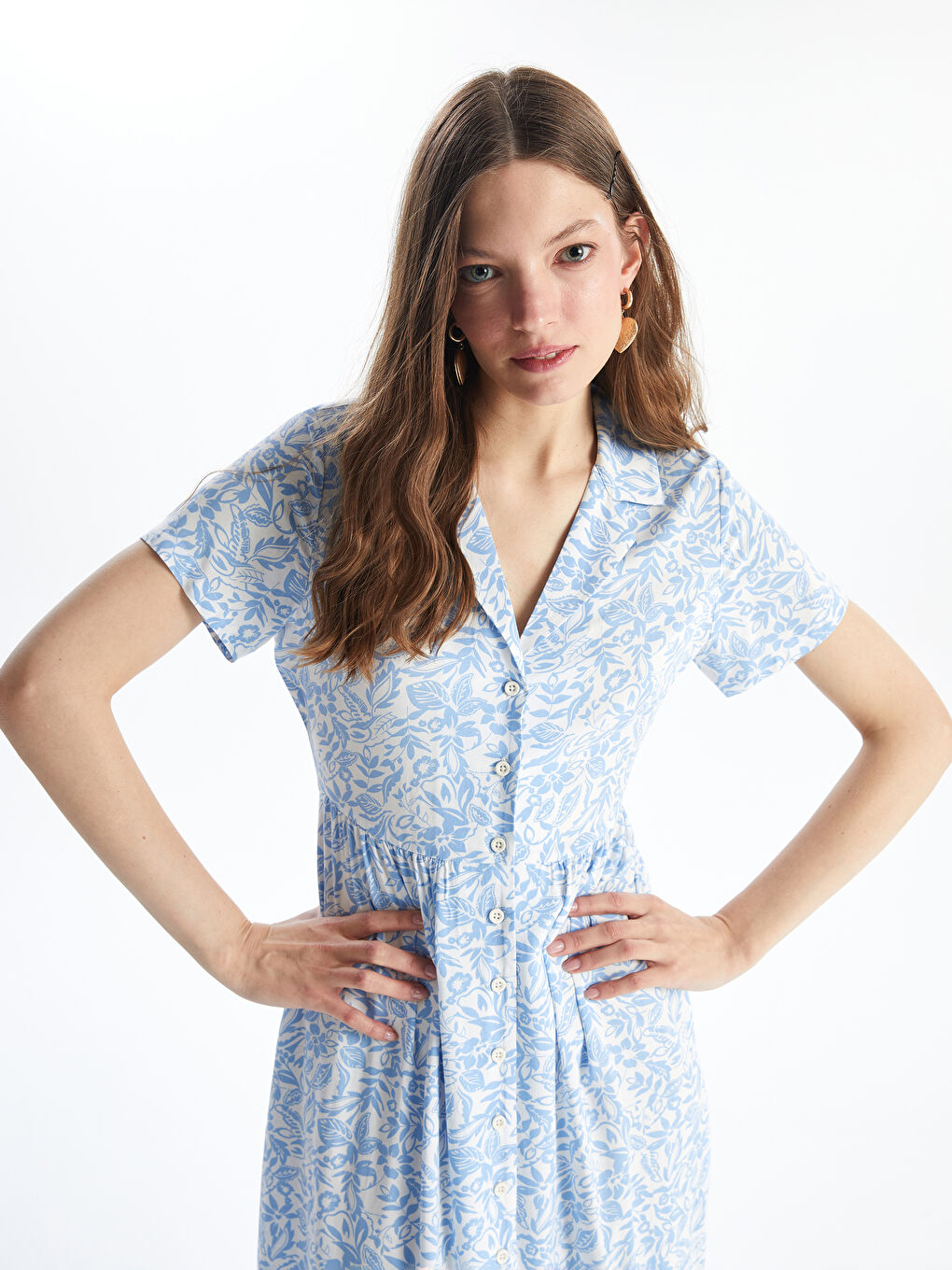 Floral Shirt Dress -S5JJ61Z8-LQQ