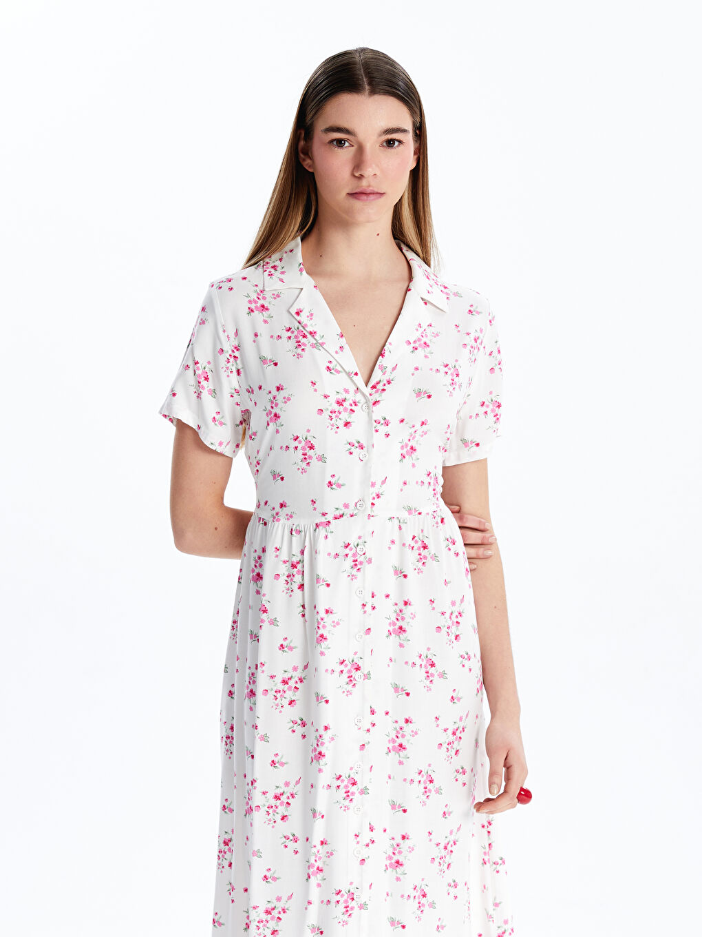 Floral Shirt Dress -S5JJ61Z8-LT4