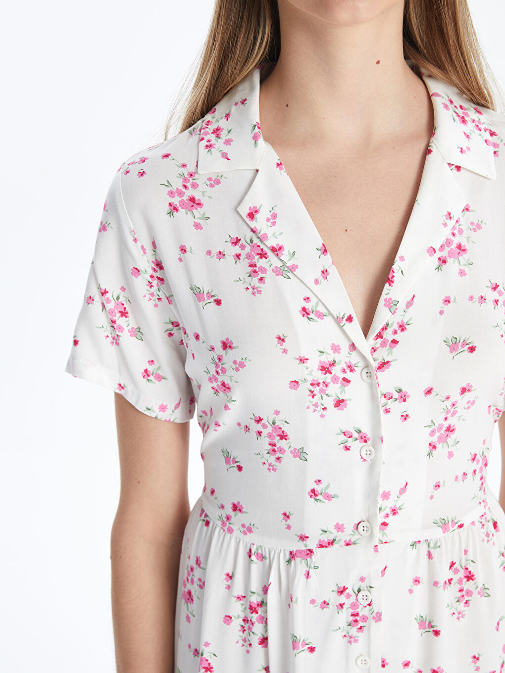 Floral Shirt Dress -S5JJ61Z8-LT4